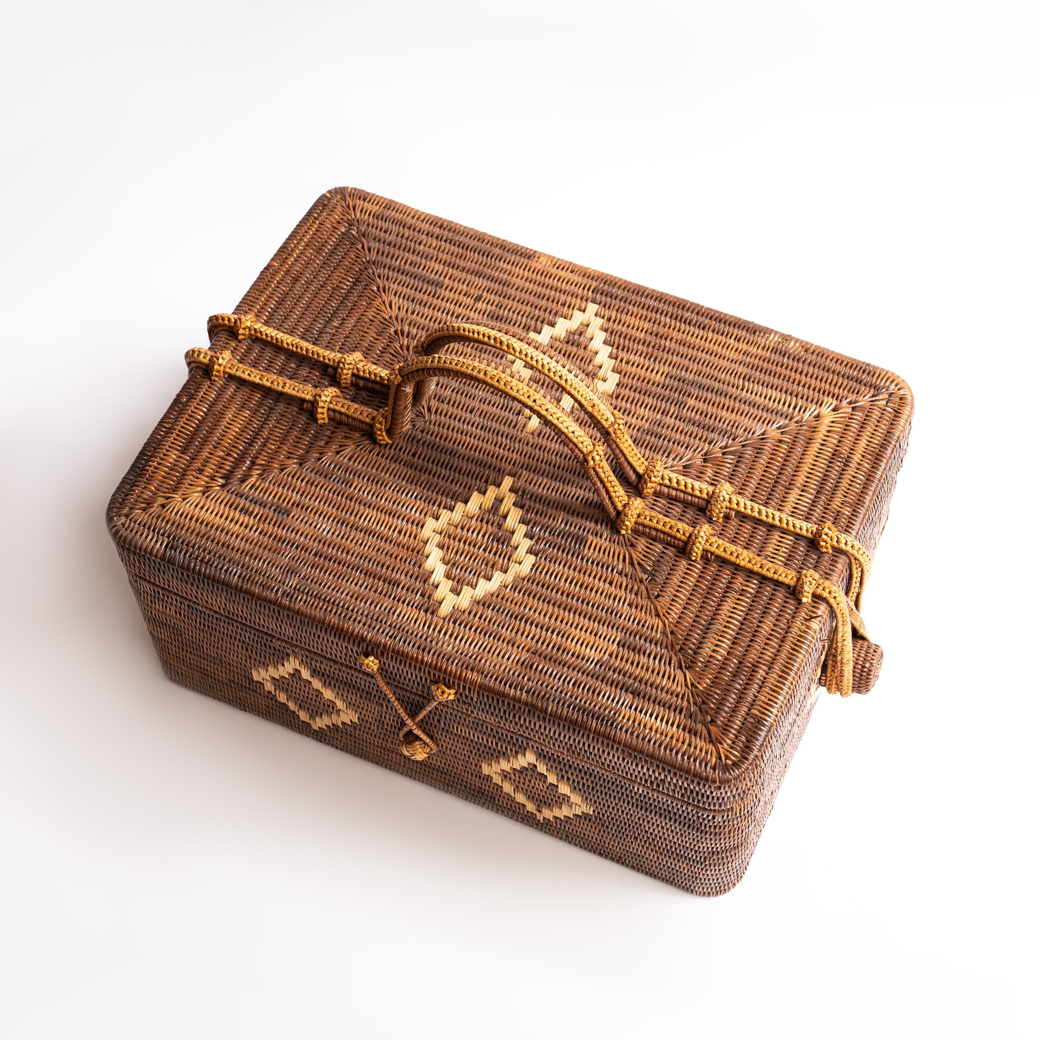 Product Rattan Handheld Case – Lidded, Fabric Lined Image 3