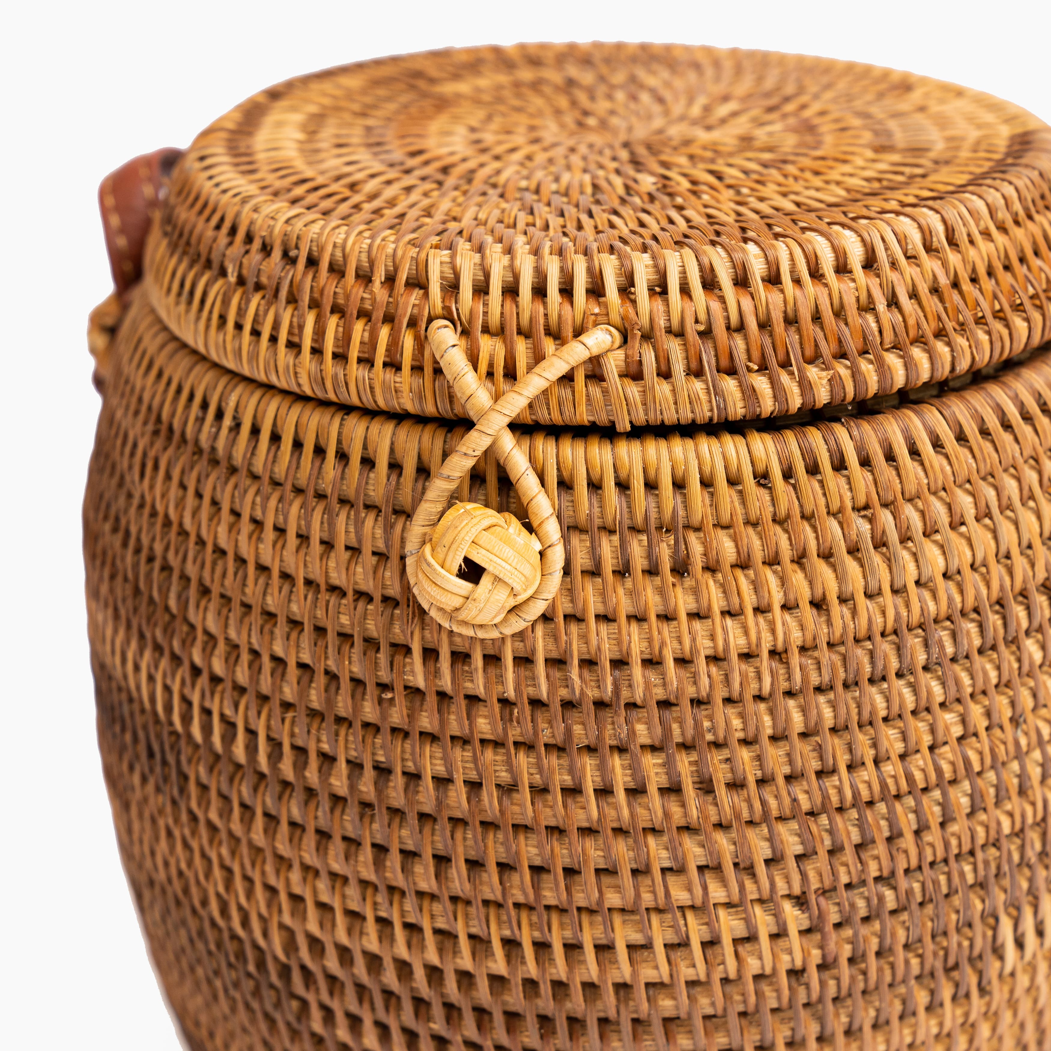 Product Premium Handwoven Rattan Bag – Natural Bamboo & Leather Strap Image 4