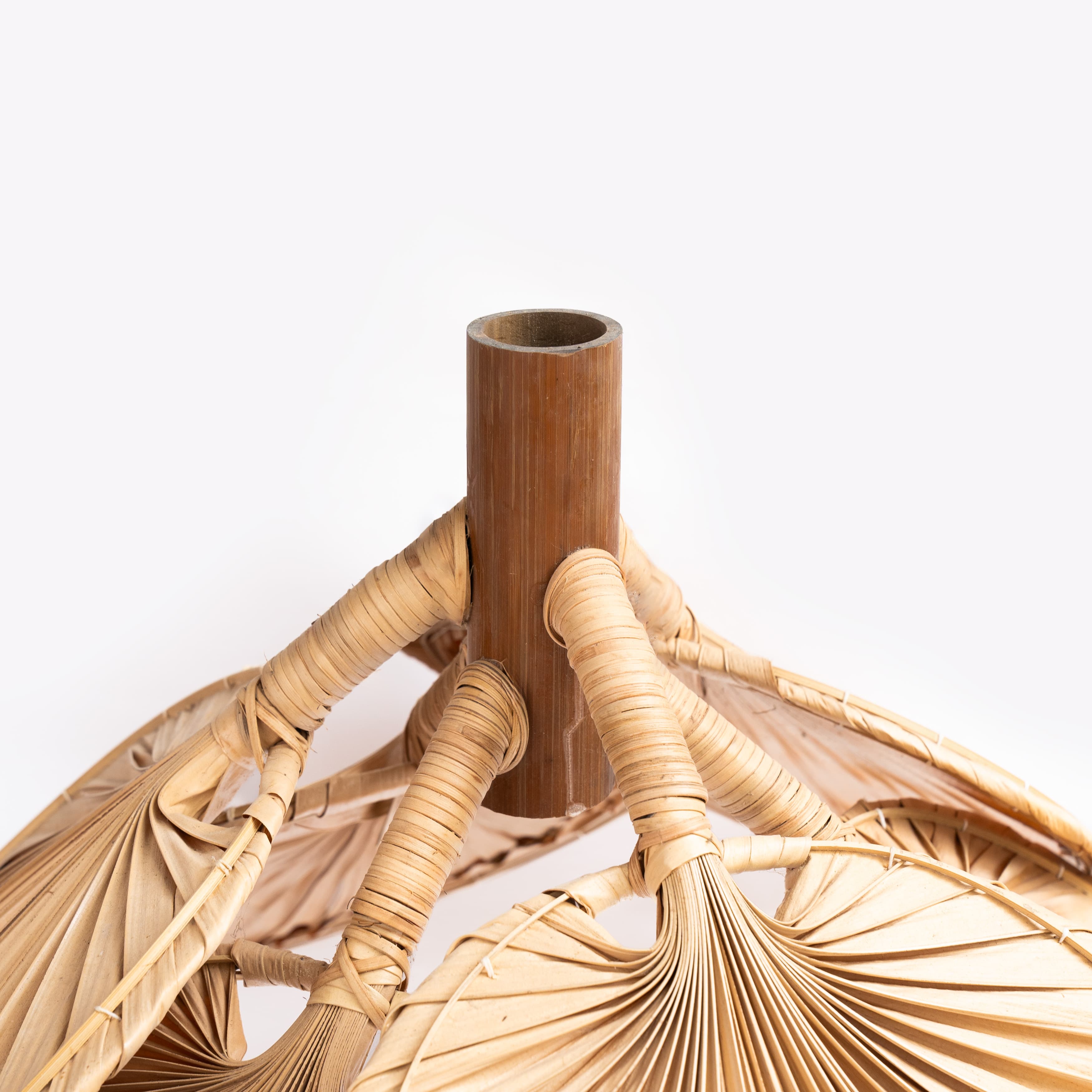 Product Bamboo Pendant Lampshade – Fan Weave Image 4