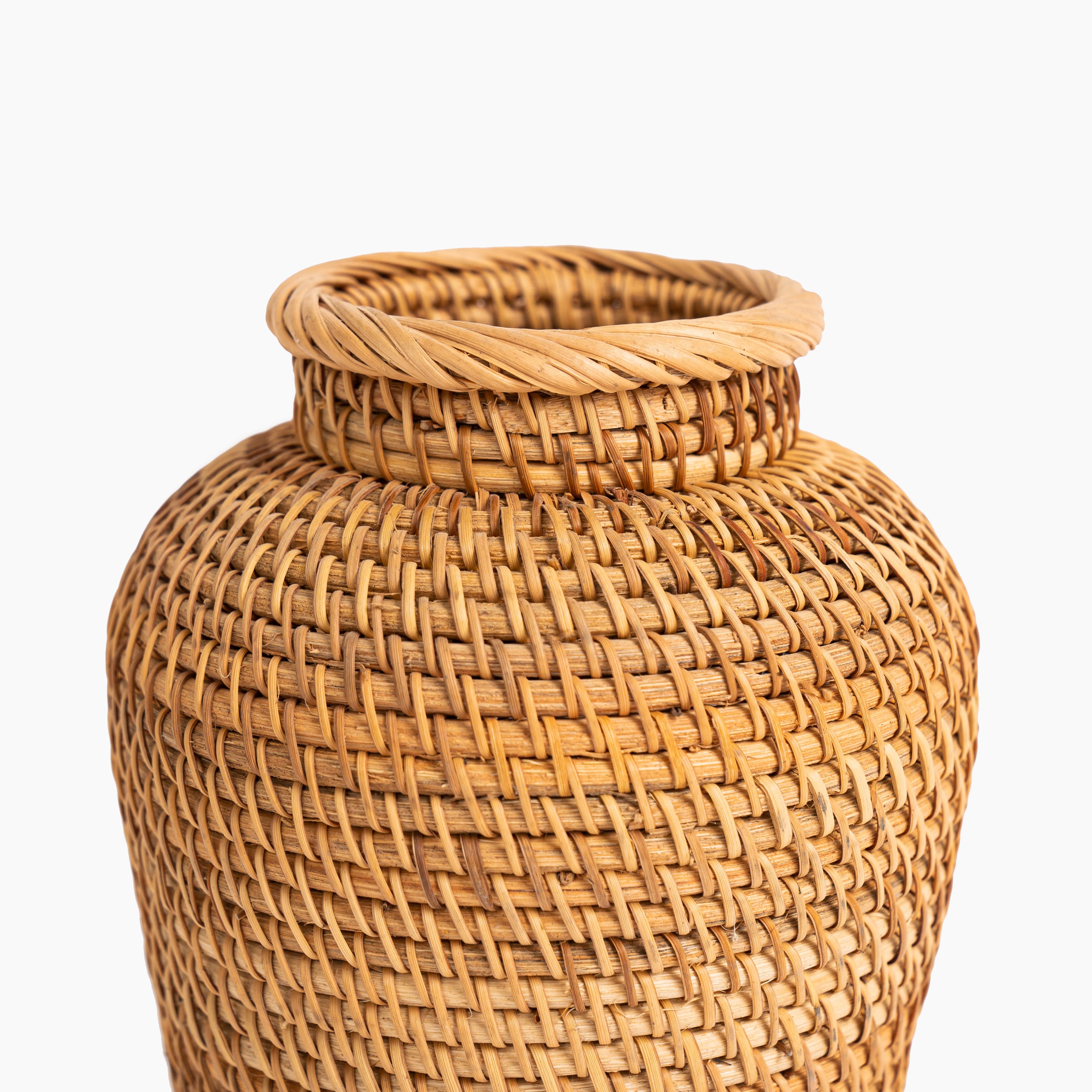 Product Traditional Handwoven Storage Jar – Natural Bambo Image 2