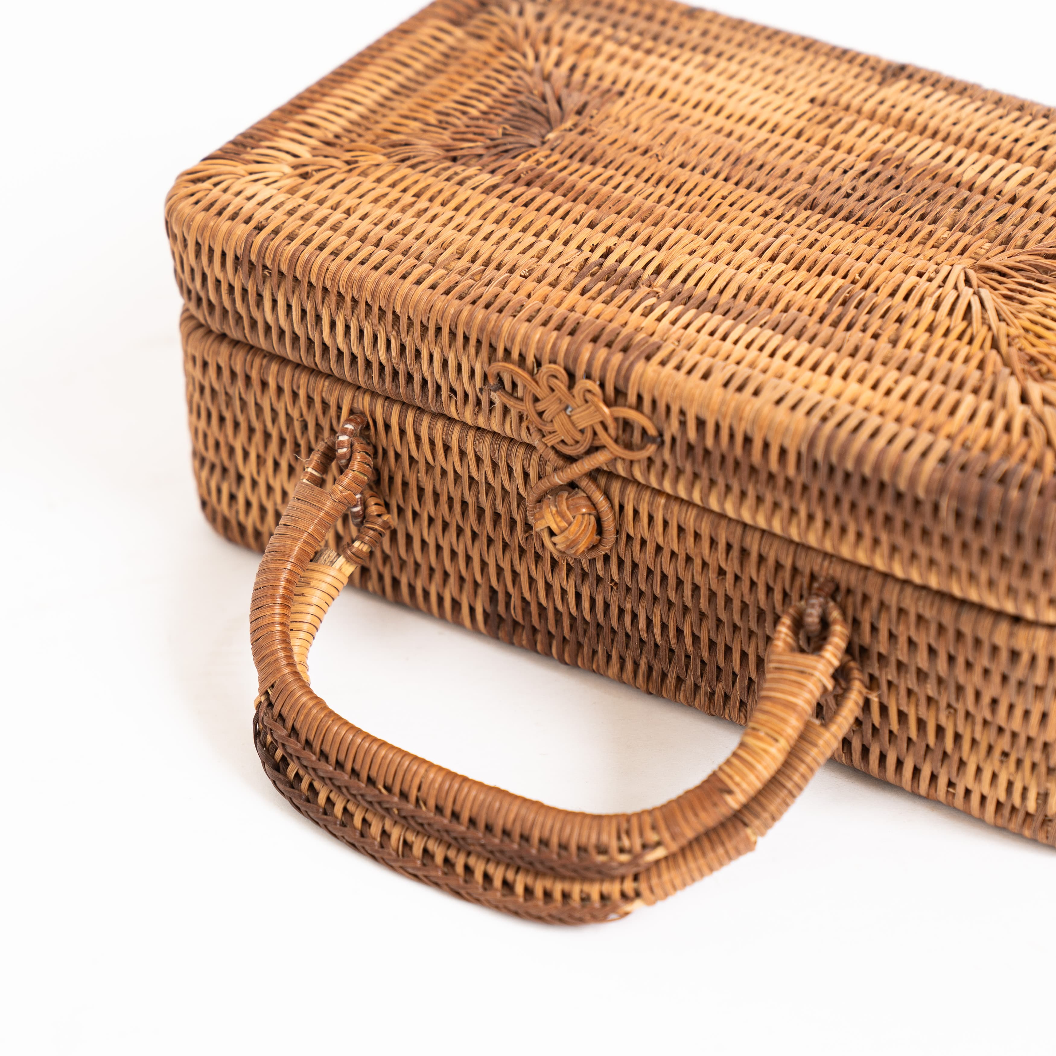Product Rattan Clutch Bag – Lidded, Fabric Lined Image 2