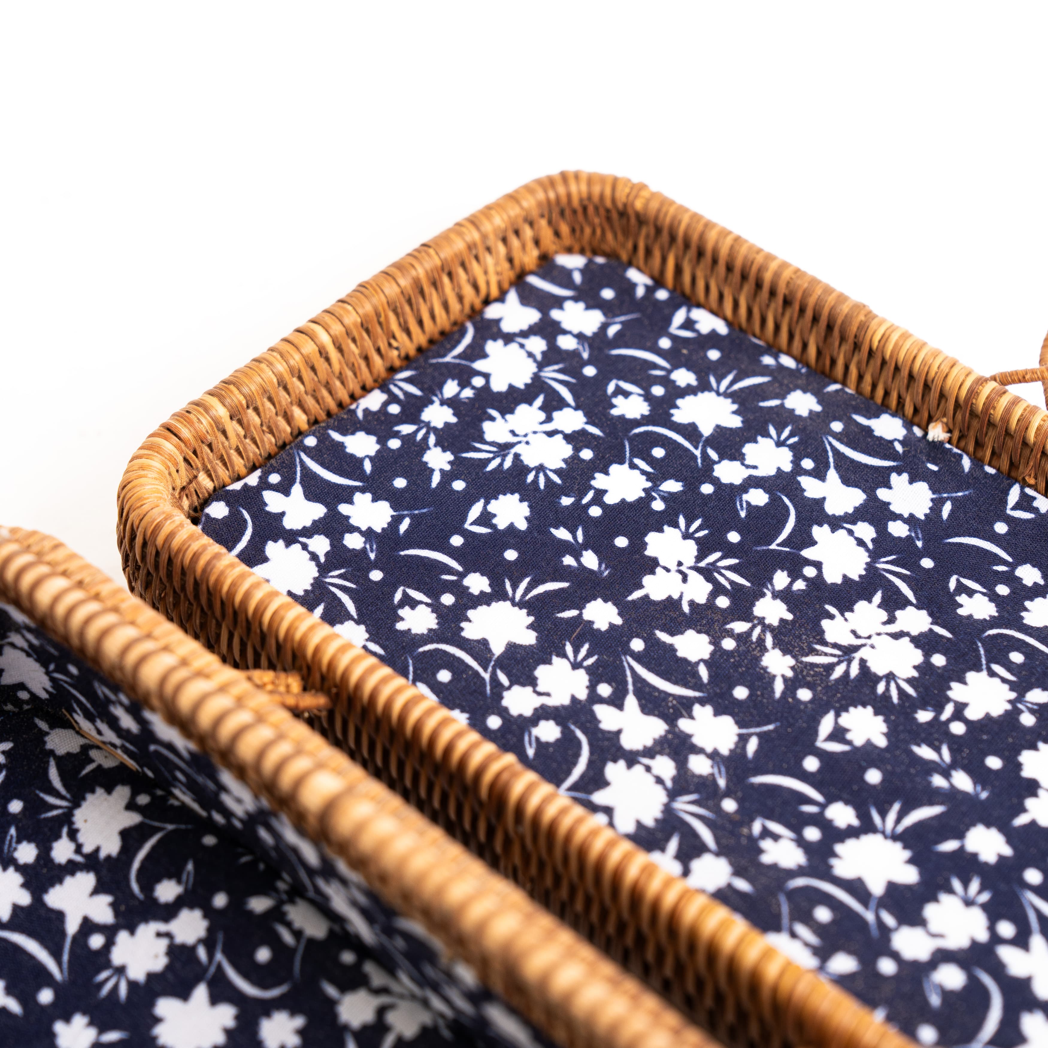 Product Rattan Clutch Bag – Lidded, Fabric Lined Image 3